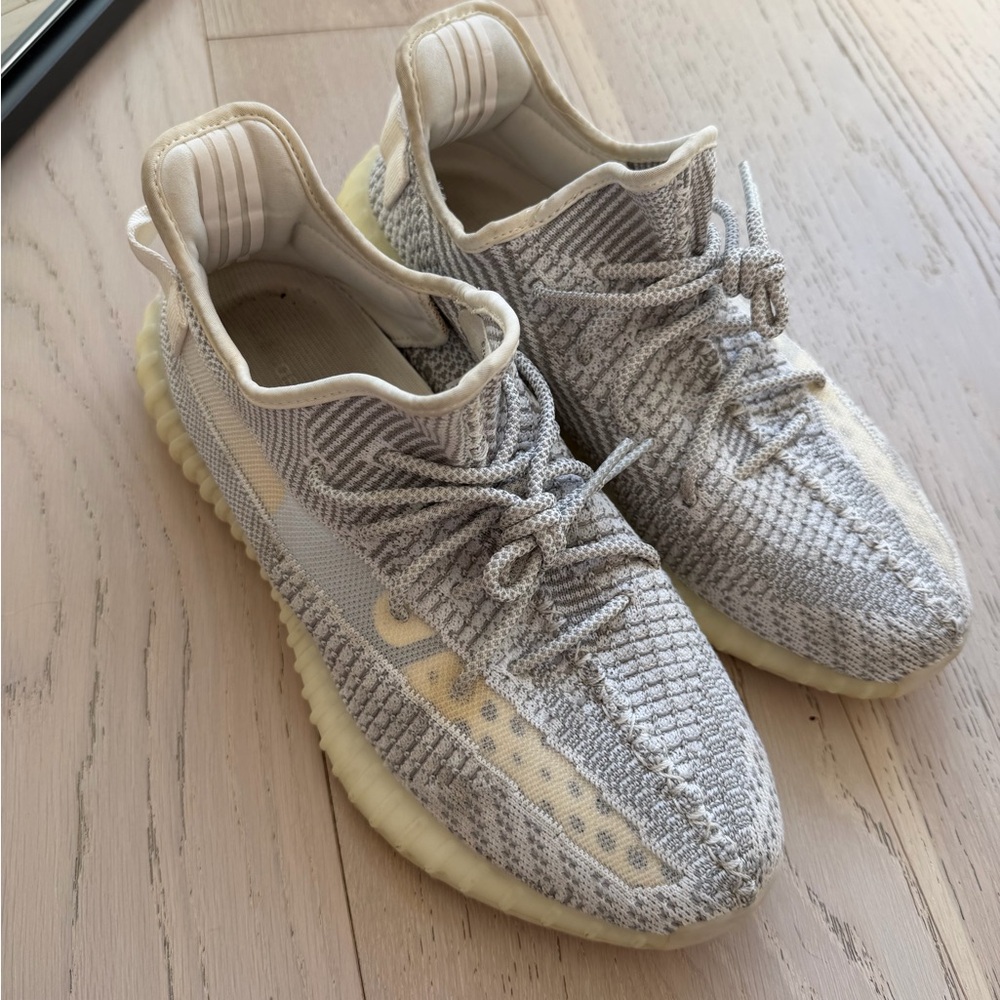 Adidas yeezy Gray and Cream Athletic Shoes